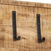 vidaXL Coat Rack Natural wood, Black Solid mango wood, Iron Medium