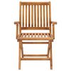 vidaXL Folding Patio Chairs with Cushions 8 pcs Solid Teak Wood