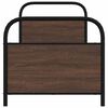 vidaXL Bed Frame Brown Oak Steel, Engineered Wood Single Durable