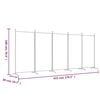 vidaXL 5-Panel Room Divider Black 170.5"x70.9" Fabric