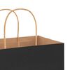 vidaXL Paper Bags 50 pcs with Handles Black 8.3x4.3x11.0"