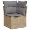 vidaXL Garden Sofa Set Beige and light grey PE rattan Medium