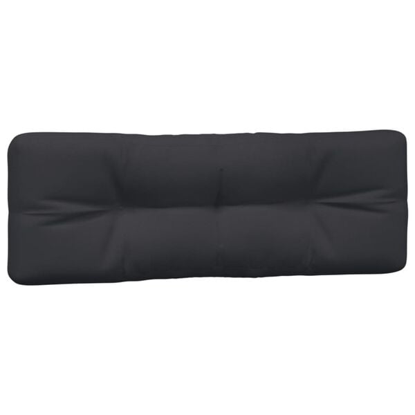 vidaXL Pallet Cushion Set of 3 Black Fabric (100% polyester) Large