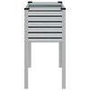 vidaXL Garden Planter Silver Galvanized steel 39.4 x 16.1 x 35.4 in