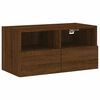 vidaXL TV Wall Unit Brown Oak Engineered wood Medium TV Wall Unit