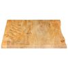 vidaXL Table Top Natural wood Solid mango wood 27.6 x 23.6 x 1.0 in