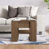 vidaXL Coffee Table Brown Oak Engineered Wood 21.7 x 21.9 x 17.7 in