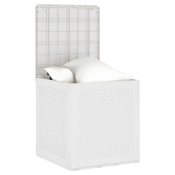 vidaXL Storage Box White 21.65 x 20.87 x 22.44 in Polypropylene