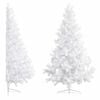 vidaXL Artificial Half Christmas Tree White PVC 6.9 ft Tall