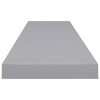 vidaXL Wall Shelf Grey Honeycomb MDF and metal 47.2x9.3x1.5 in
