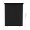 vidaXL Roller Blind Black High-density polyethylene (HDPE) 47.2 x 55.1 in