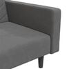 vidaXL Sofa Bed Dark grey Velvet (100% polyester), wood, plastic 2-Seater
