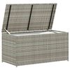 vidaXL Patio Storage Box Poly Rattan 39.4"x19.7"x19.7" Gray