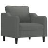 vidaXL Sofa Set Dark Grey Polyester, Metal, Textilene, Plywood Large