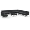 vidaXL Garden Lounge Set Black