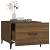 vidaXL Coffee Table Brown oak Engineered wood, metal 19.7 x 19.7 x 15.7 in