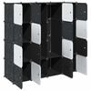 vidaXL Storage Cube Organizer Black and White Polypropylene