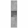 vidaXL Bathroom Furniture Set Concrete Grey, White Engineered Wood, Ceramic