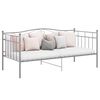 vidaXL Sofa Bed Frame Grey Powder-coated metal Single