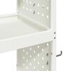 vidaXL Tool Trolley Manual White 65 x 35 x 111 cm Cold-rolled steel