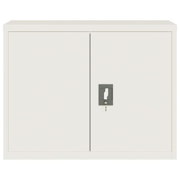 vidaXL File Cabinet White Powder-coated steel Medium File Cabinet