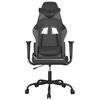 vidaXL Gaming Chair Black and Gray Faux Leather, Foam, Metal, Plywood