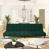 vidaXL Sofa Bed Dark Green Velvet (100% polyester), wood, plastic Compact