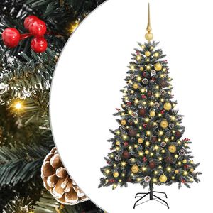 vidaXL Artificial Christmas Tree with 150 LEDs Green 59.06 in