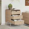 vidaXL Garden Storage Cabinet Beige PE Rattan Medium