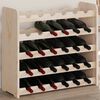 vidaXL Wine Rack 26.6x9.8x23.6" Solid Wood Pine