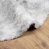 vidaXL Shaggy Rug Silver grey 100% Polyester 63x63 in Foldable