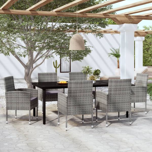 vidaXL Garden Dining Set Anthracite