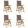 vidaXL Garden Chair Set of 4 Anthracite