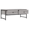 vidaXL Coffee Table Gray sonoma Engineered wood, Metal Medium