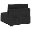 vidaXL Sofa Set Black PE rattan, Powder-coated steel, Polyester