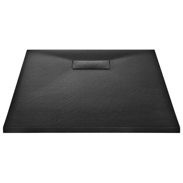 vidaXL Shower Base Tray SMC Black 39.4"x27.6"