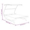 vidaXL Outdoor Lounge Bed Anthracite Solid bent wood, Polyester fabric