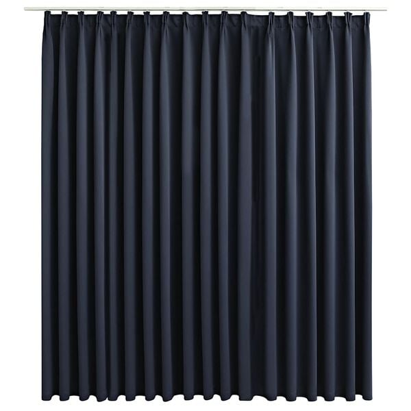 vidaXL Blackout Curtain with Hooks Anthracite 114.2x96.5"