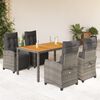 vidaXL Garden Dining Set Grey, Dark Grey