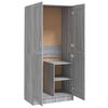 vidaXL Wardrobe Grey Sonoma Engineered Wood 32.5x20.3x70.9 in Wardrobe