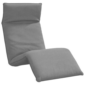 vidaXL Sun Lounger Grey Oxford fabric (100% polyester), metal, foam