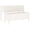 vidaXL Planter White Solid pine wood 43.3 x 33.1 x 29.5 in