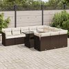 vidaXL Garden Sofa Set Brown, Cream White