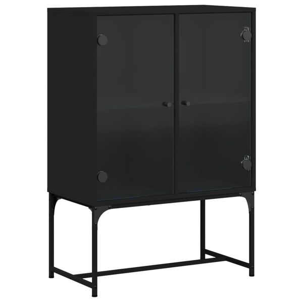 vidaXL Side Cabinet Black Engineered wood Medium Side Cabinet