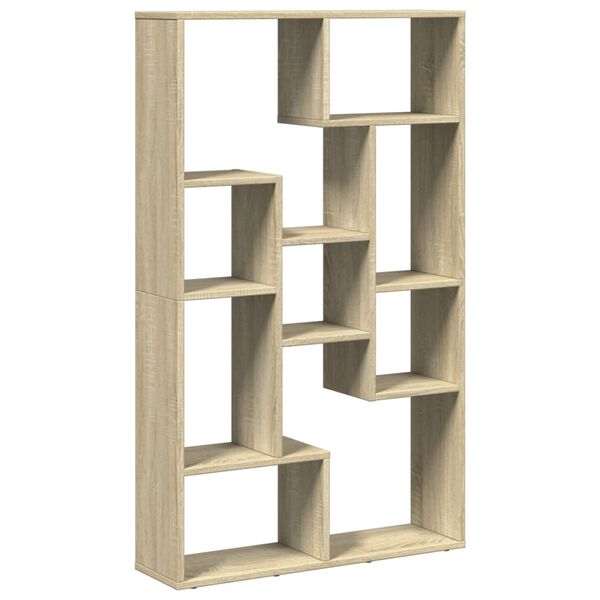 vidaXL Bookcase Sonoma oak Engineered wood Medium Bookcase Rectangular