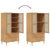 vidaXL Wardrobe Brown Solid pine wood Wardrobe Rectangular Modern