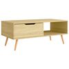 vidaXL Coffee Table Sonoma Oak Engineered Wood, MDF 39.4 x 19.5 x 16.9 in