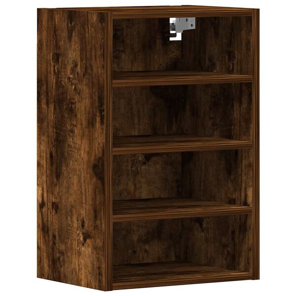 vidaXL Hanging Cabinet Smoked Oak Engineered Wood Medium Hanging Cabinet