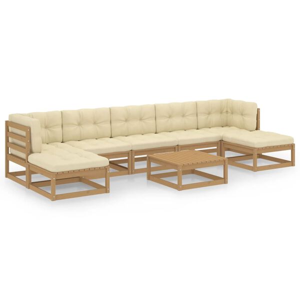 vidaXL Garden Lounge Set Honey brown Solid pinewood Modular