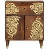 vidaXL Bedside Cabinet with Door Honey brown 19.69 x 12.99 x 23.62 in